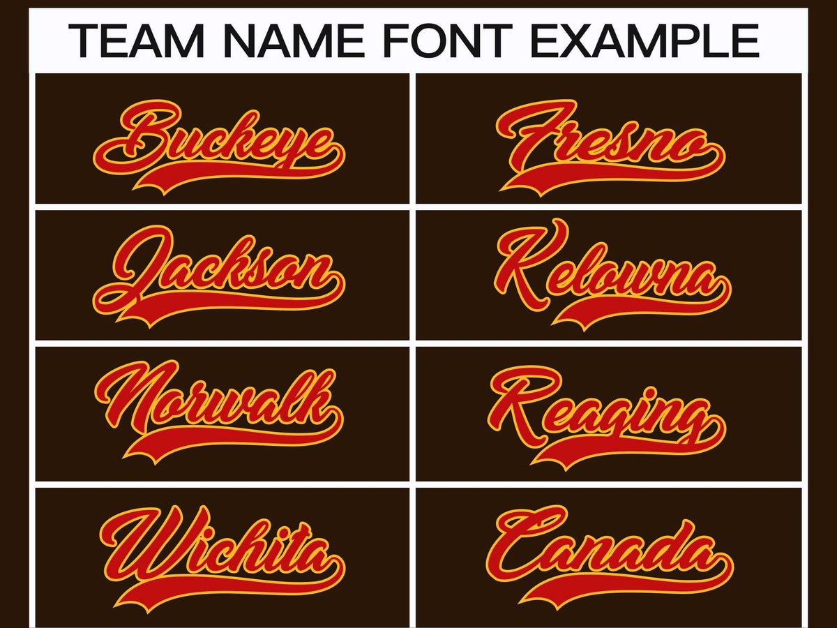 Custom Brown Red-Gold Classic Style Hockey Jersey | KXKSHOP