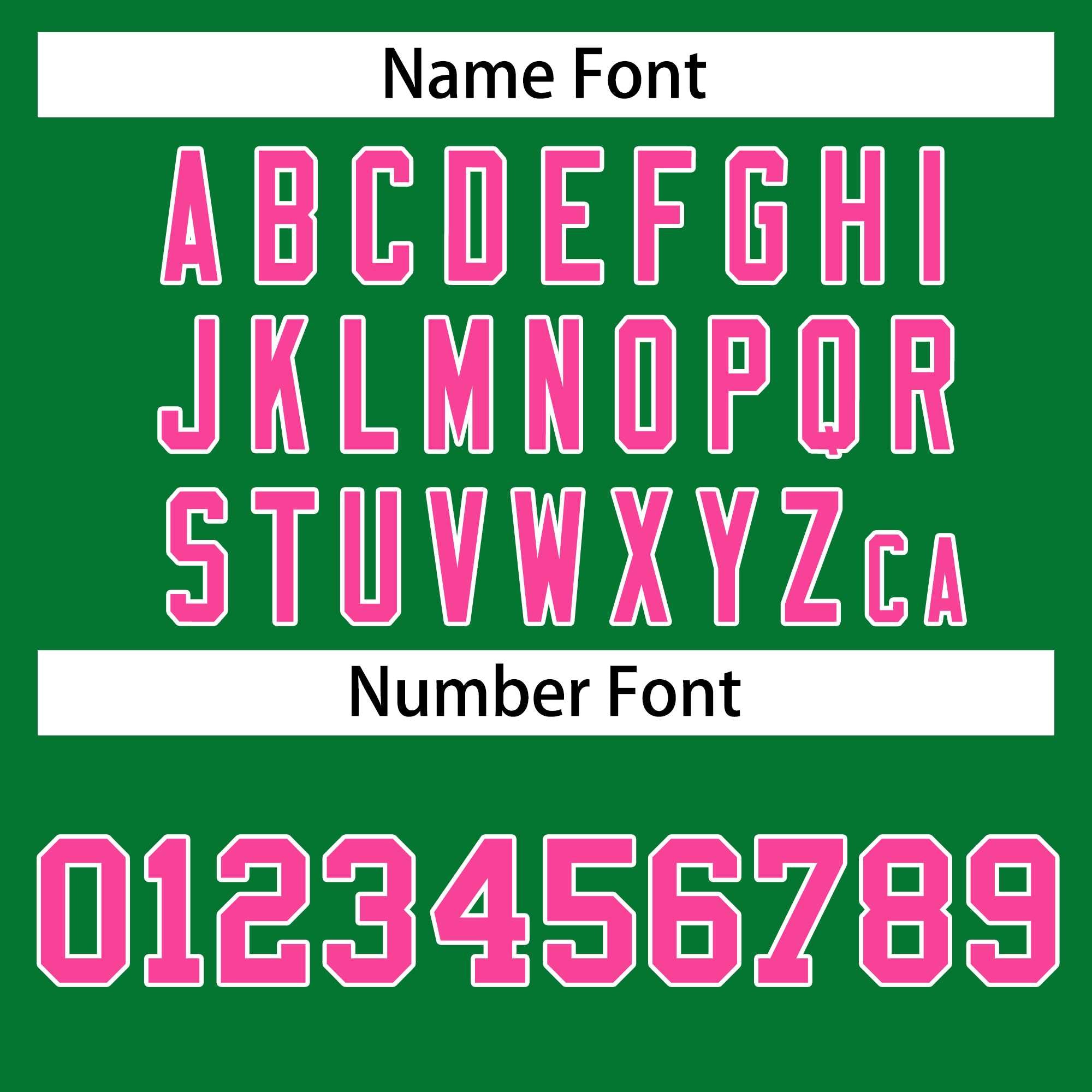 Custom Kelly Green Pink-White Classic Style Hockey Jersey | KXKSHOP