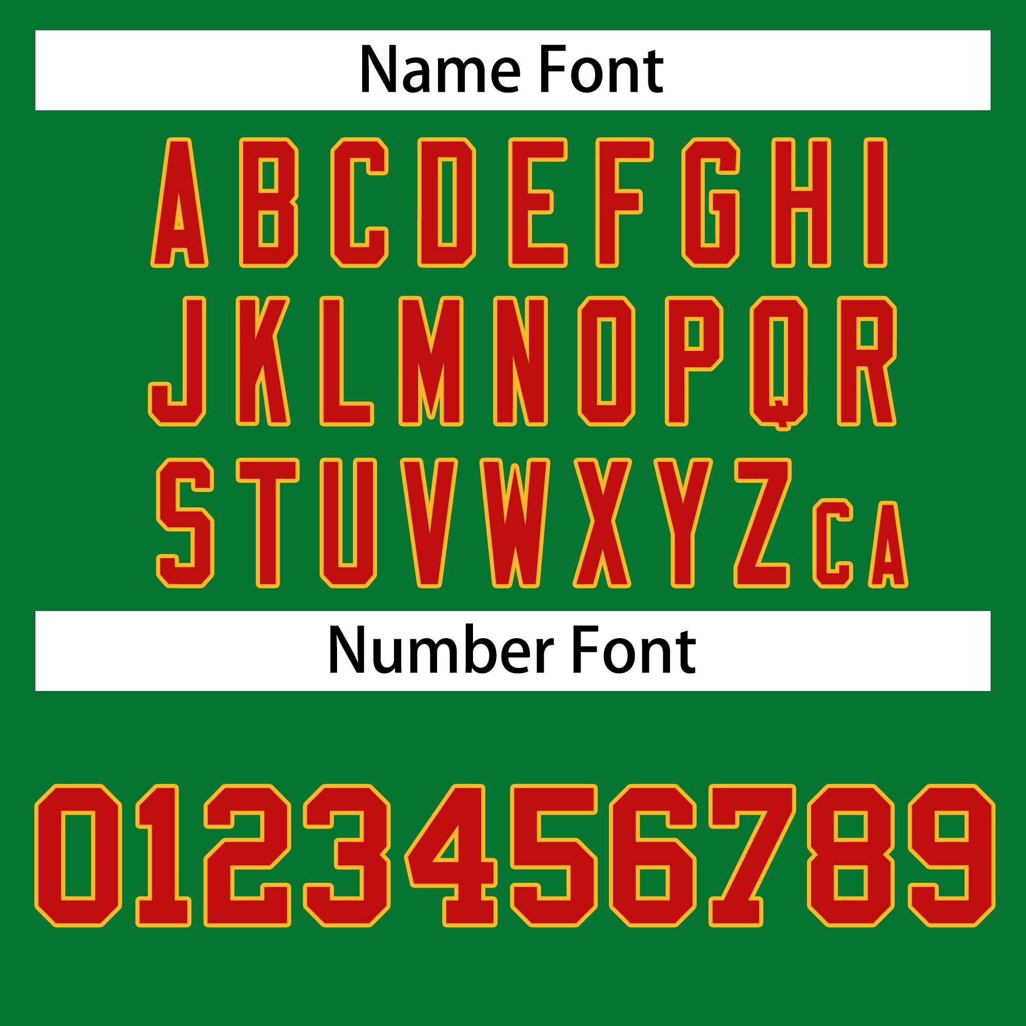 Custom Kelly Green Red-Gold Classic Style Hockey Jersey | KXKSHOP