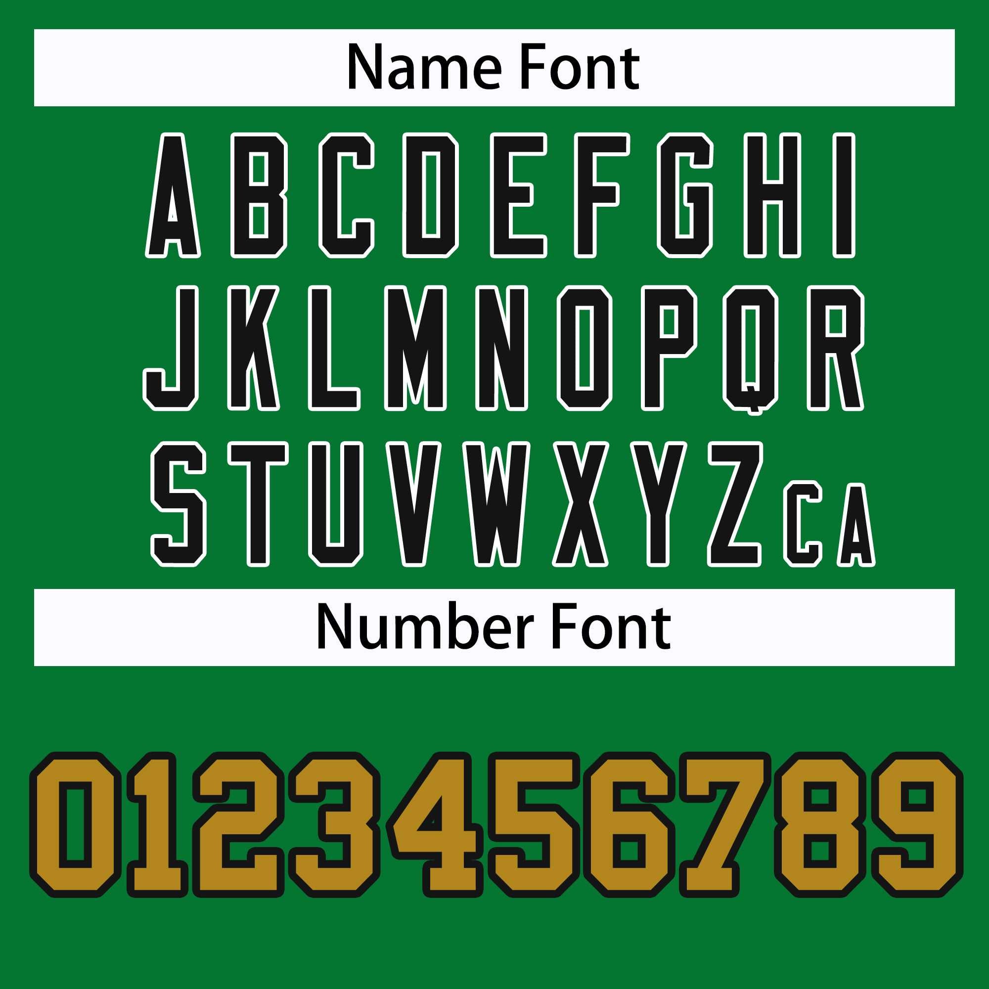 Custom Kelly Green Black White-Old Gold Classic Style Hockey Jersey | KXKSHOP