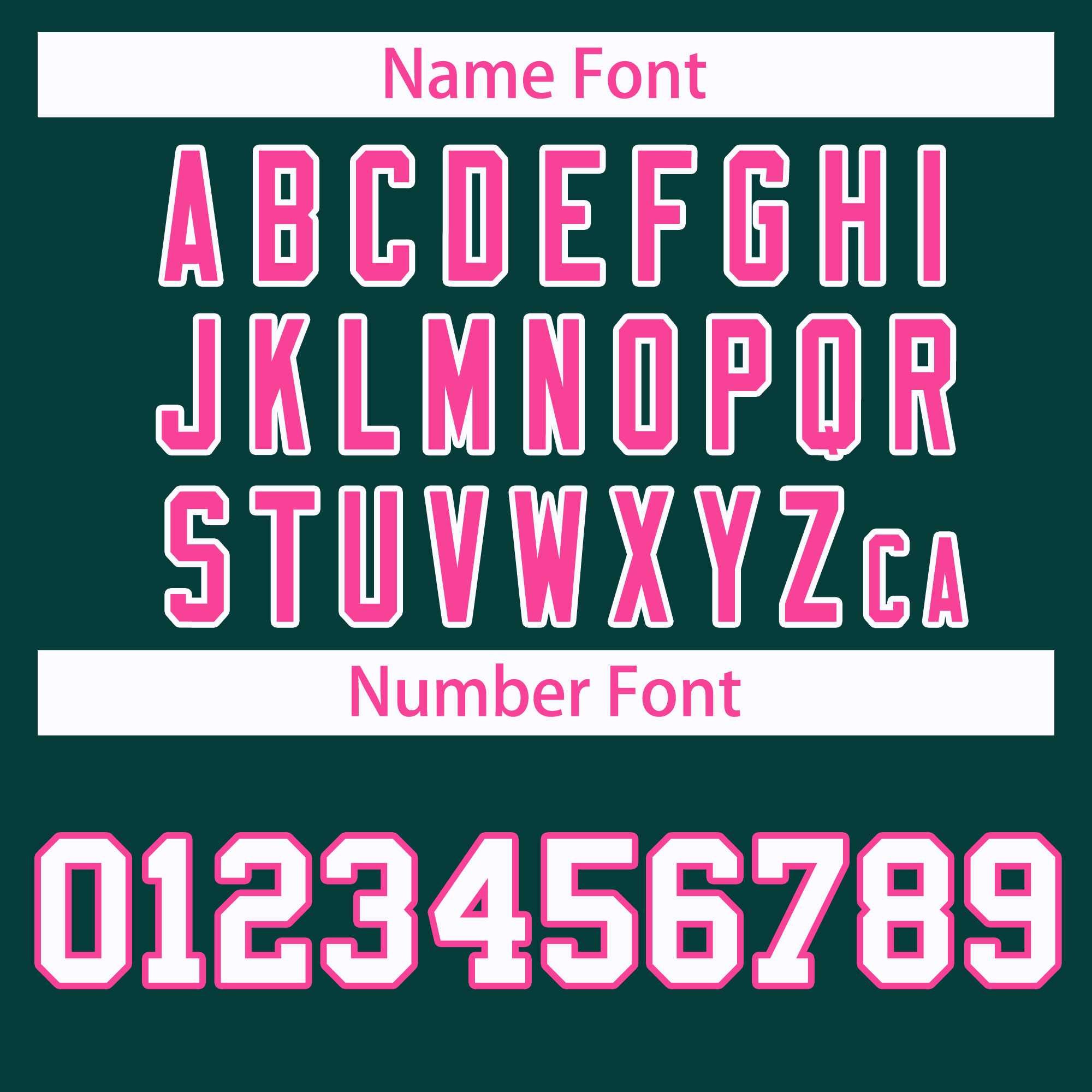 Custom Midnight Green Pink-White Classic Style Hockey Jersey | KXKSHOP