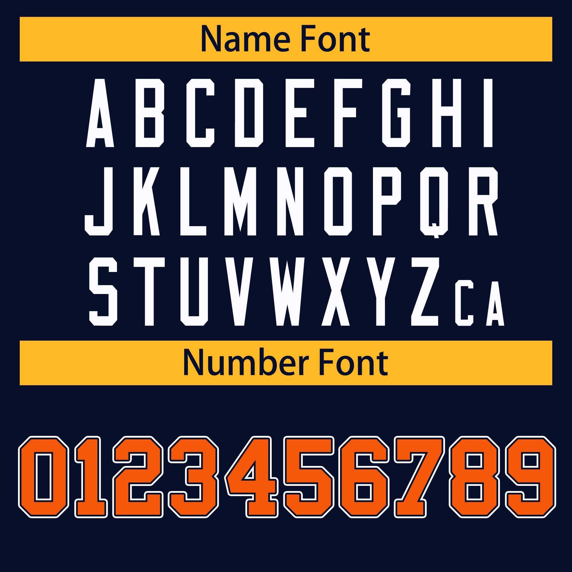 Custom Navy Orange Navy-White Classic Style Hockey Jersey | KXKSHOP