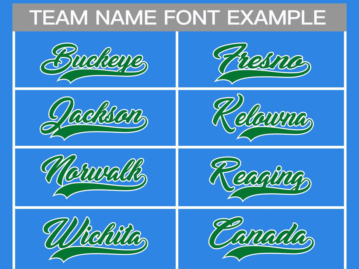 Custom Powder Blue Kelly Green-White Classic Style Hockey Jersey | KXKSHOP