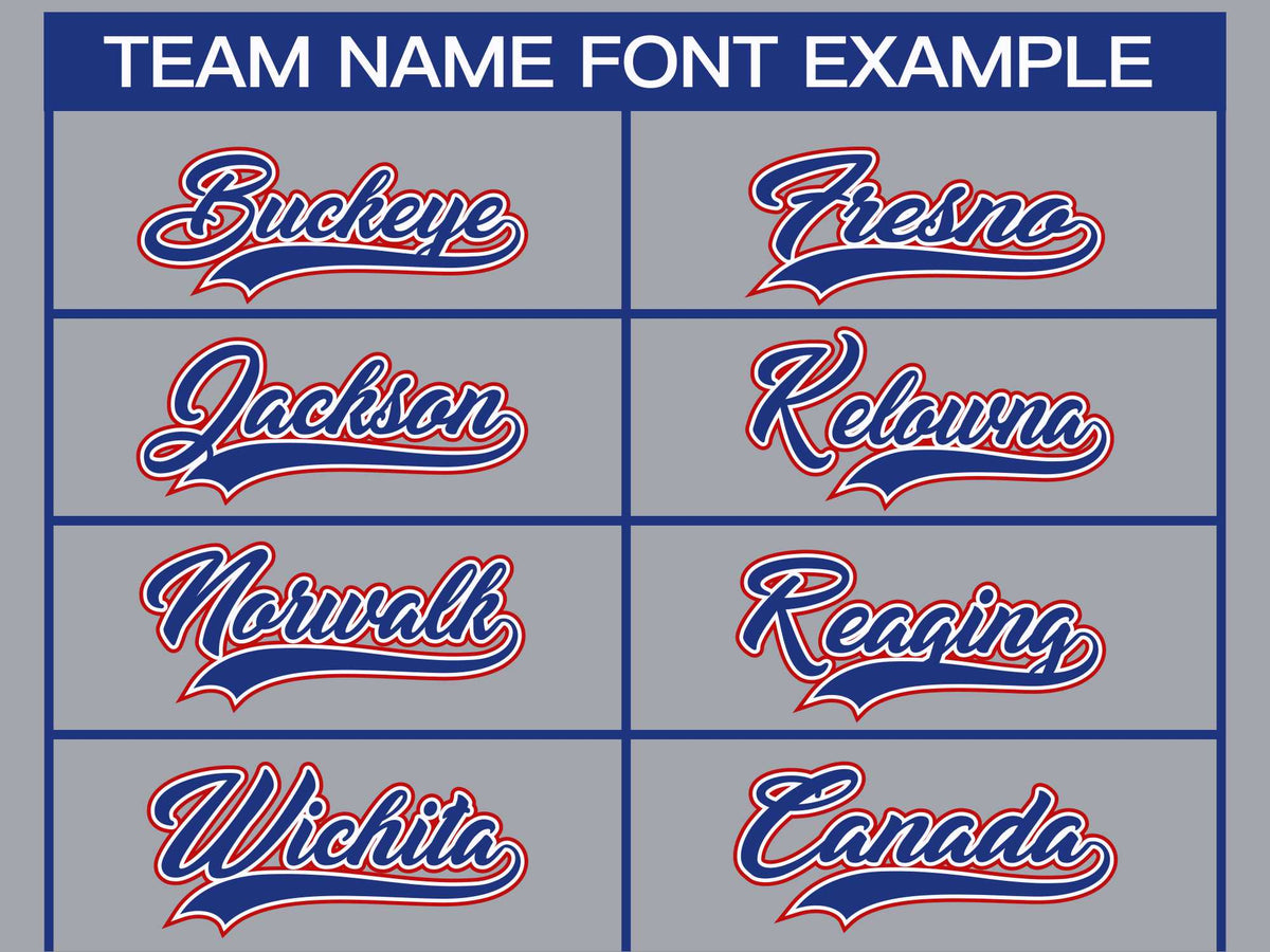 Custom Gray Royal White-Red Classic Style Hockey Jersey | KXKSHOP