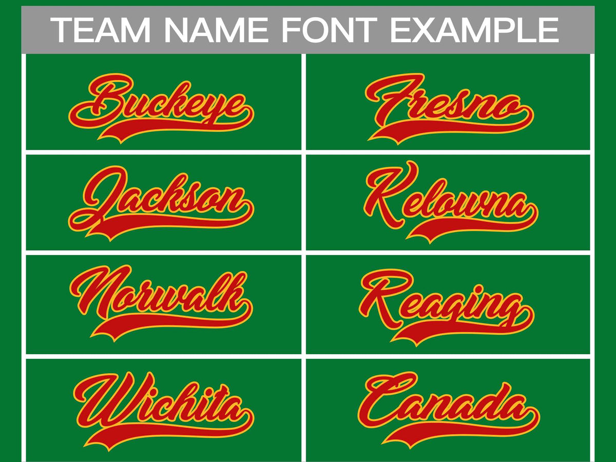 Custom Kelly Green Red-Gold Classic Style Hockey Jersey | KXKSHOP