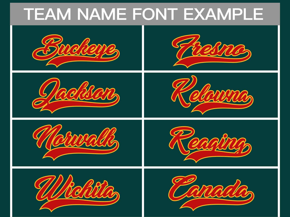 Custom Midnight Green Red-Gold Classic Style Hockey Jersey | KXKSHOP