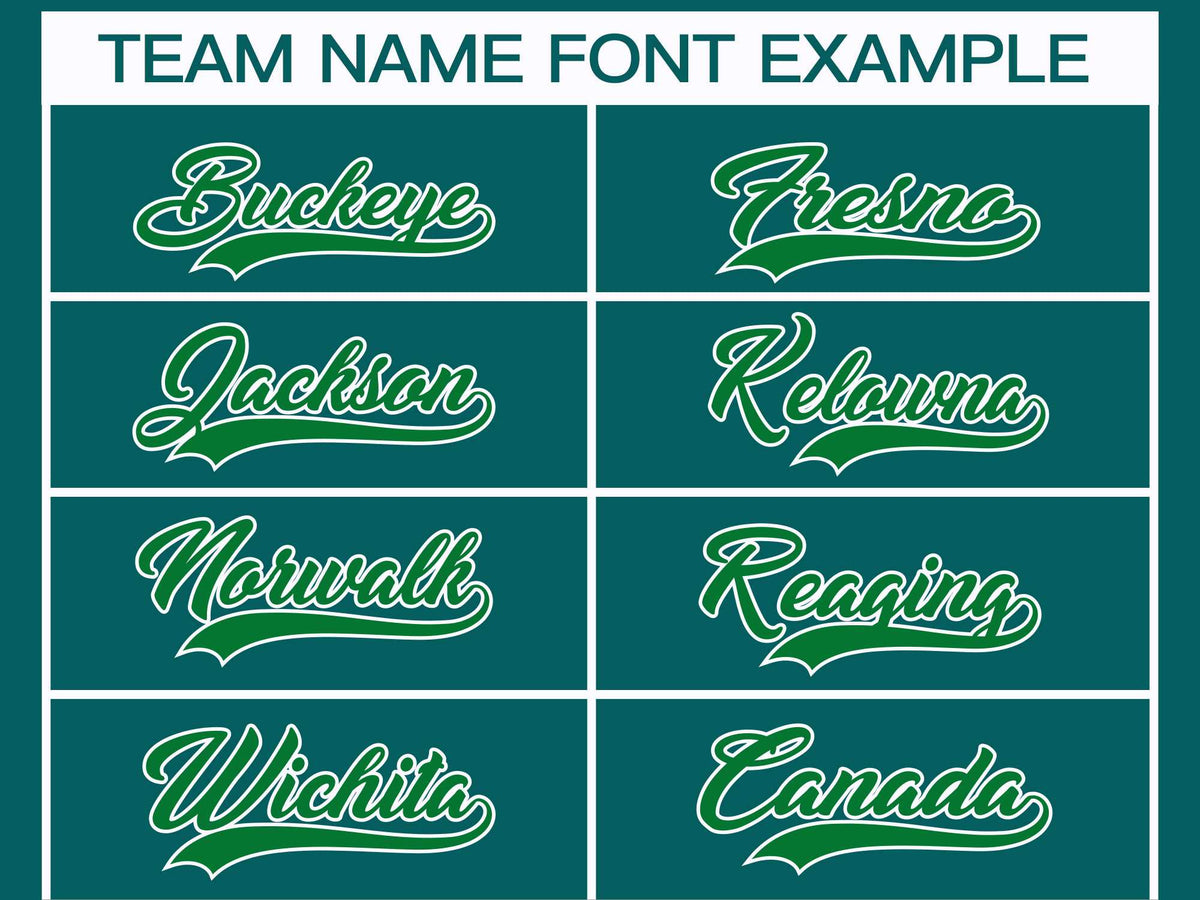 Custom Teal Kelly Green-White Classic Style Hockey Jersey | KXKSHOP