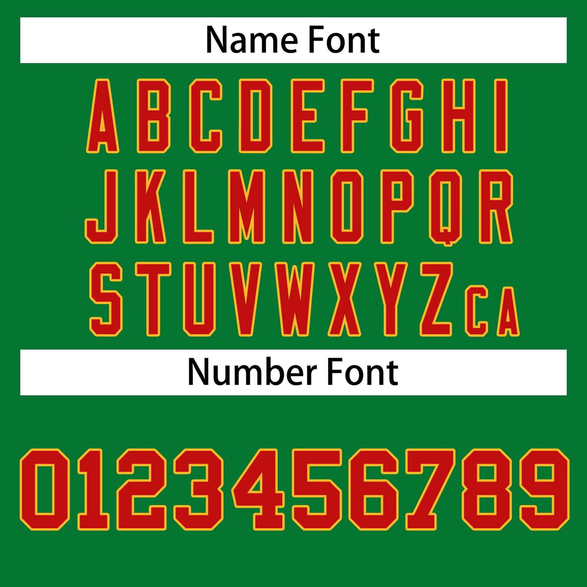 Custom Kelly Green Red-Gold Classic Style Hockey Jersey | KXKSHOP