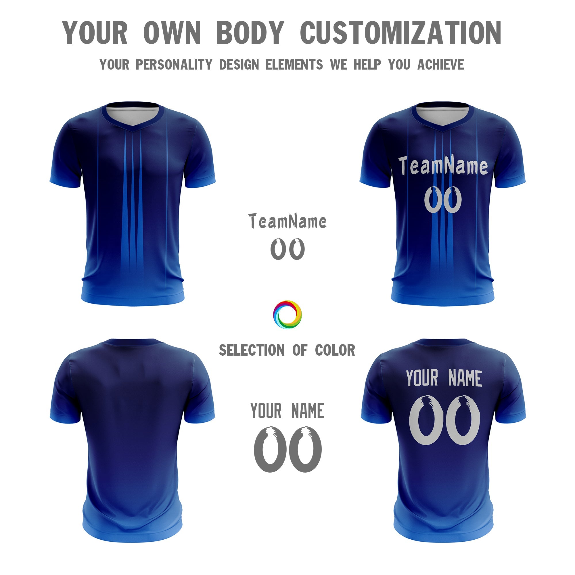 Custom Navy White Sport Football Shirt Jersey