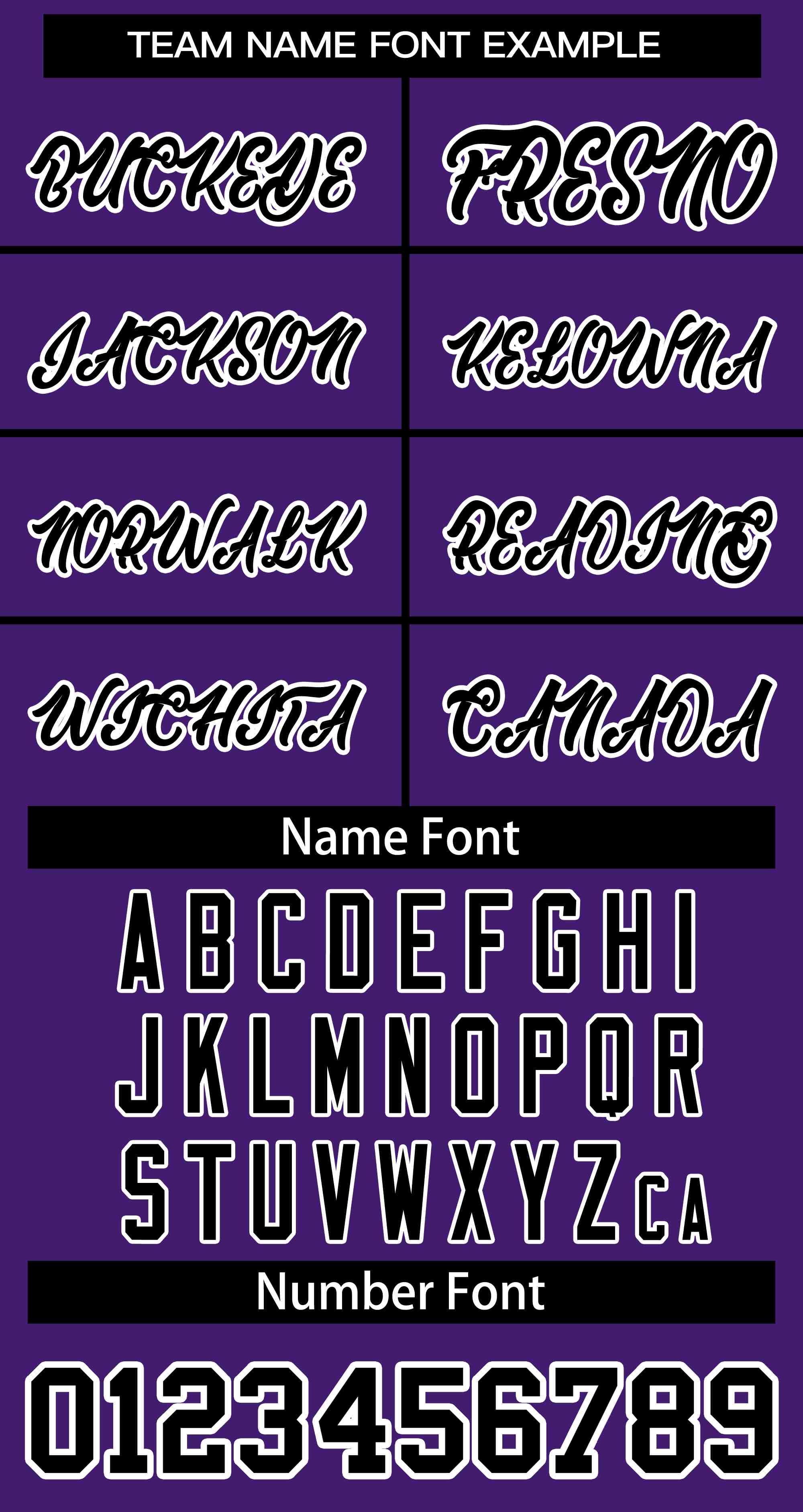 Softball Jersey Number Font