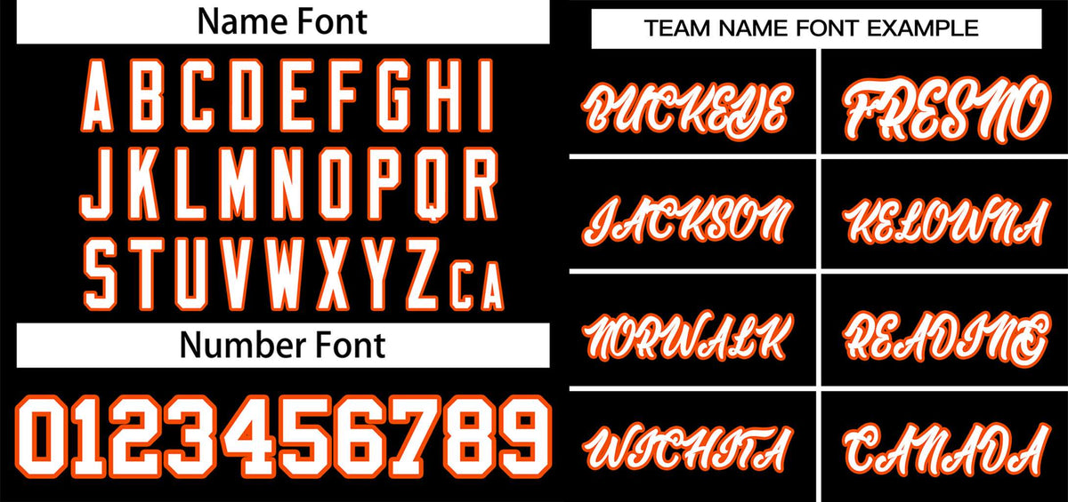 Custom Black White-Orange Classic Style Authentic Two-Button Softball Jersey