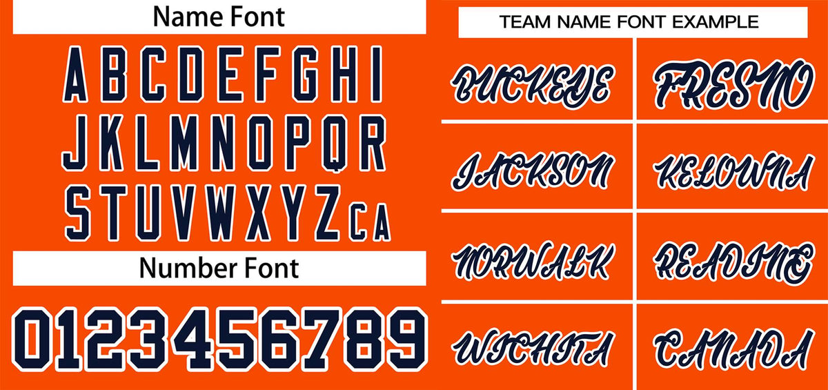 Custom Orange Navy-White Classic Style Authentic Two-Button Softball Jersey