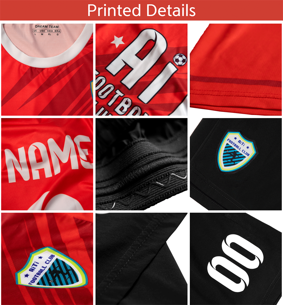 Custom Orange Black Training Uniform For Men football Kit Shirt| KXKSHOP