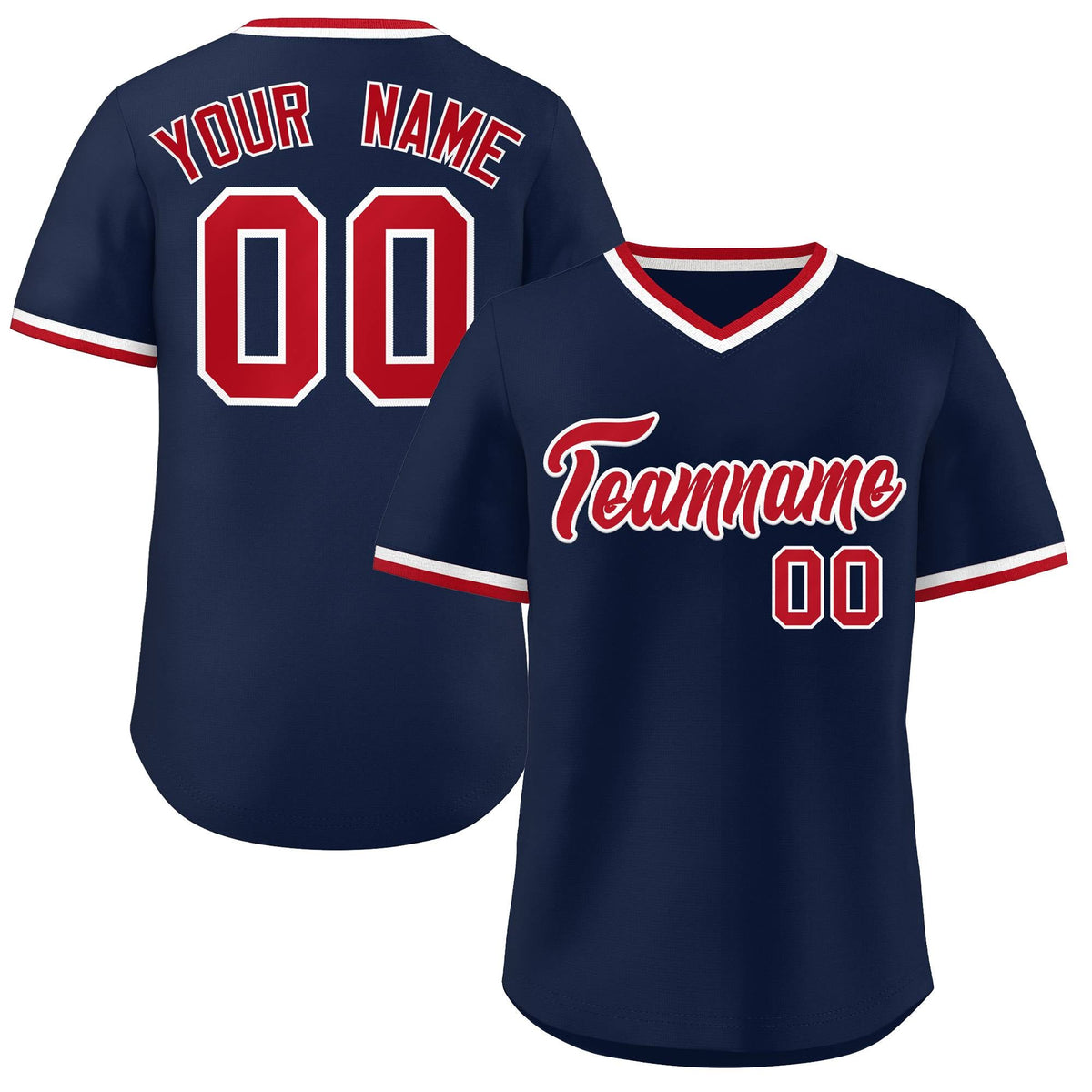 Custom Navy Classic Style Outdoor Authentic Pullover Baseball Jersey