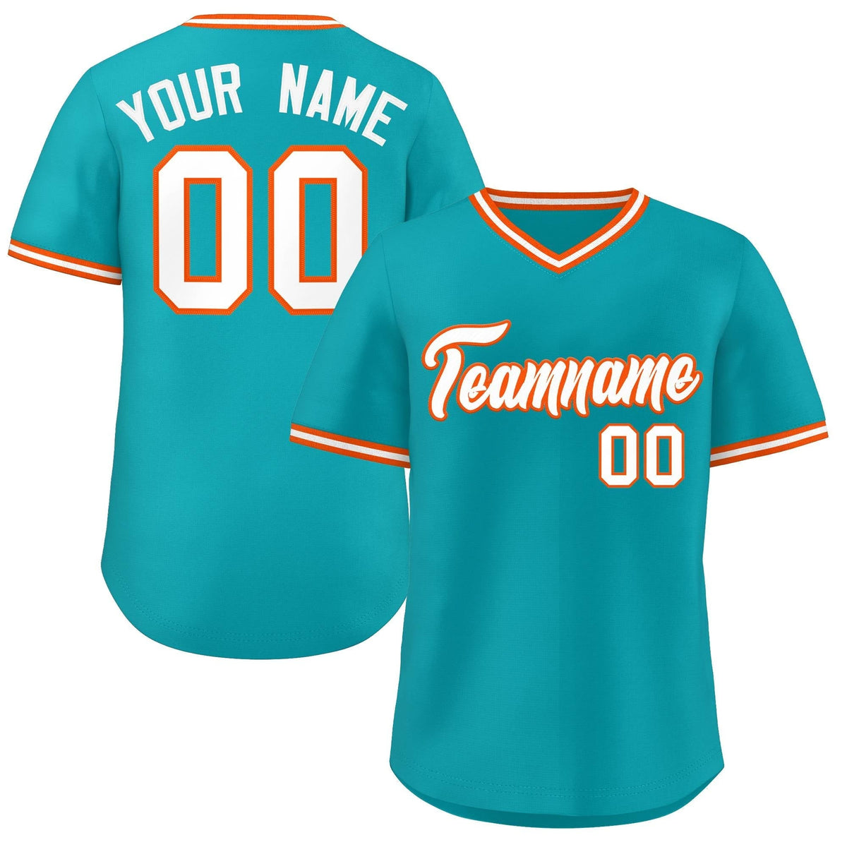 Custom Aqua Classic Style Outdoor Authentic Pullover Baseball Jersey