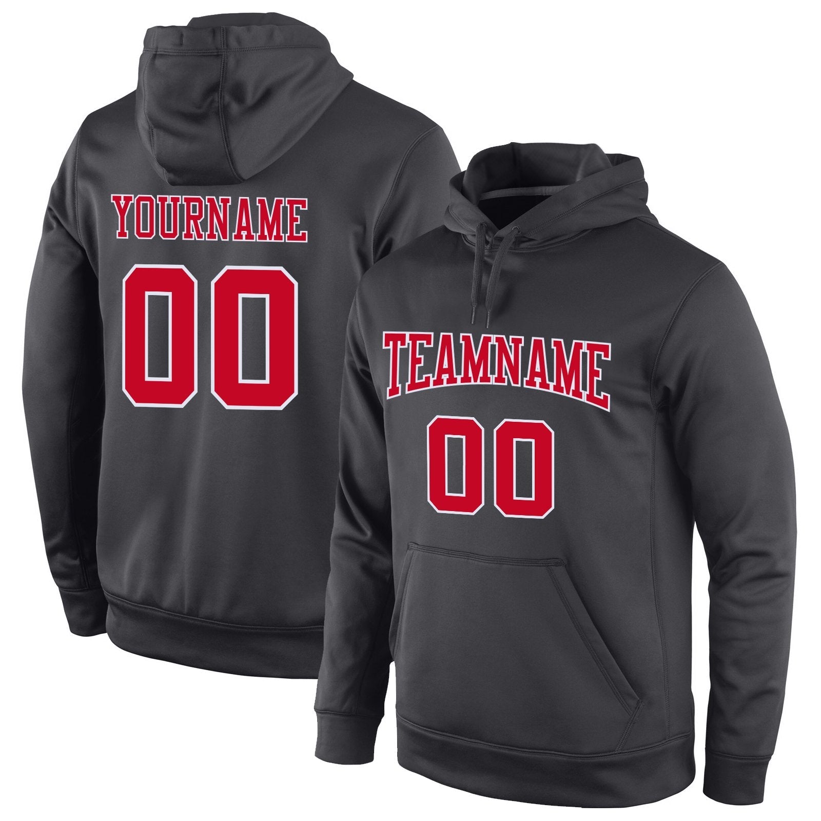 Custom Black Red-White Classic Style Pullover Sport Fashion Hoodie Uniform| KXKSHOP
