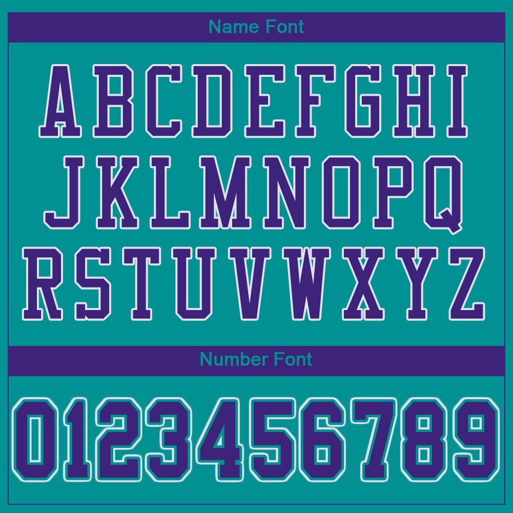 Custom Aqua Purple-White Classic Style Mesh Authentic American Football Jersey| KXKSHOP