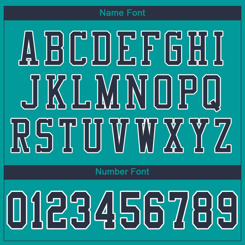 Custom Aqua Navy-White Classic Style Mesh Authentic American Football Jersey| KXKSHOP