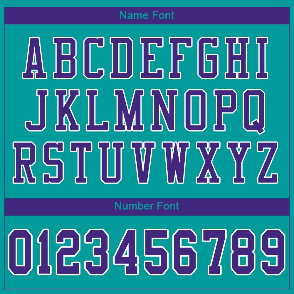 Custom Aqua Purple-White Classic Style Mesh Authentic American Football Jersey| KXKSHOP