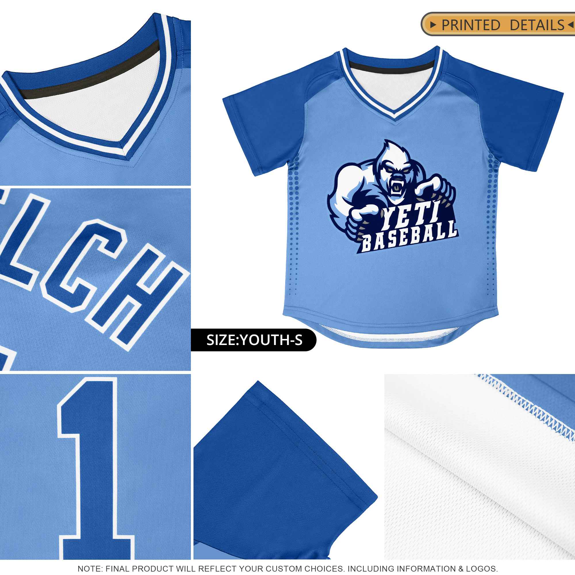 Custom Light Blue Red Raglan Sleeves Side Spot Authentic Pullover Baseball Jersey