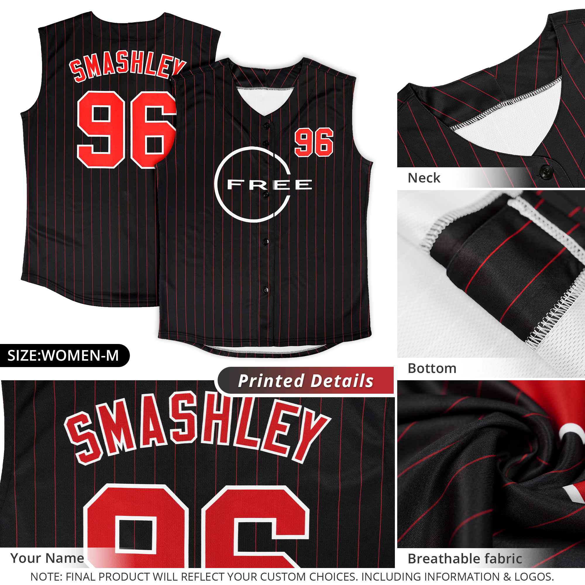 Custom Aqua Black-White Sleeveless Stripe Fashion Baseball Jersey