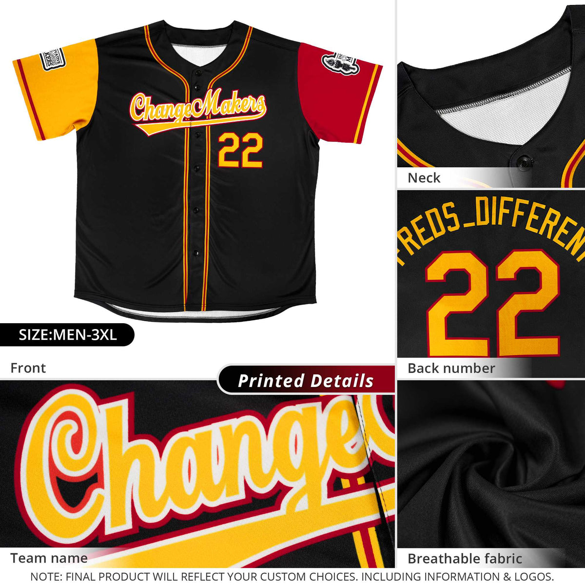 Custom Black Orange-White Raglan Sleeves Authentic Baseball Jersey