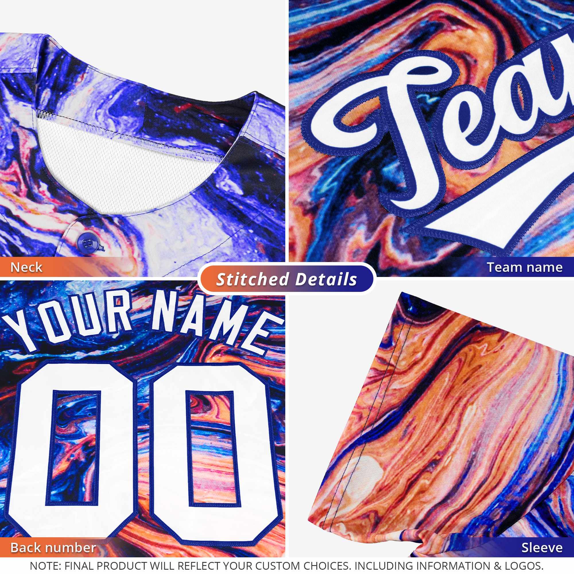 Custom Orange Graffiti Fashion Baseball Jersey For Women| KXKSHOP