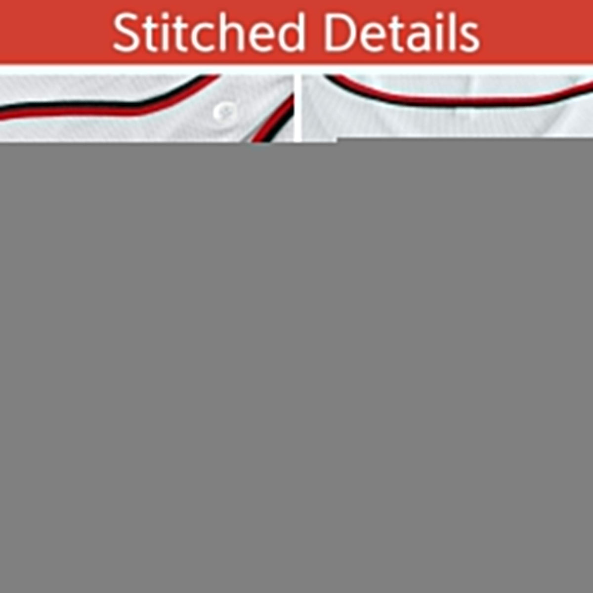 Custom Red White Stripe Fashion Raglan Sleeves Authentic Two-Button Softball Jersey