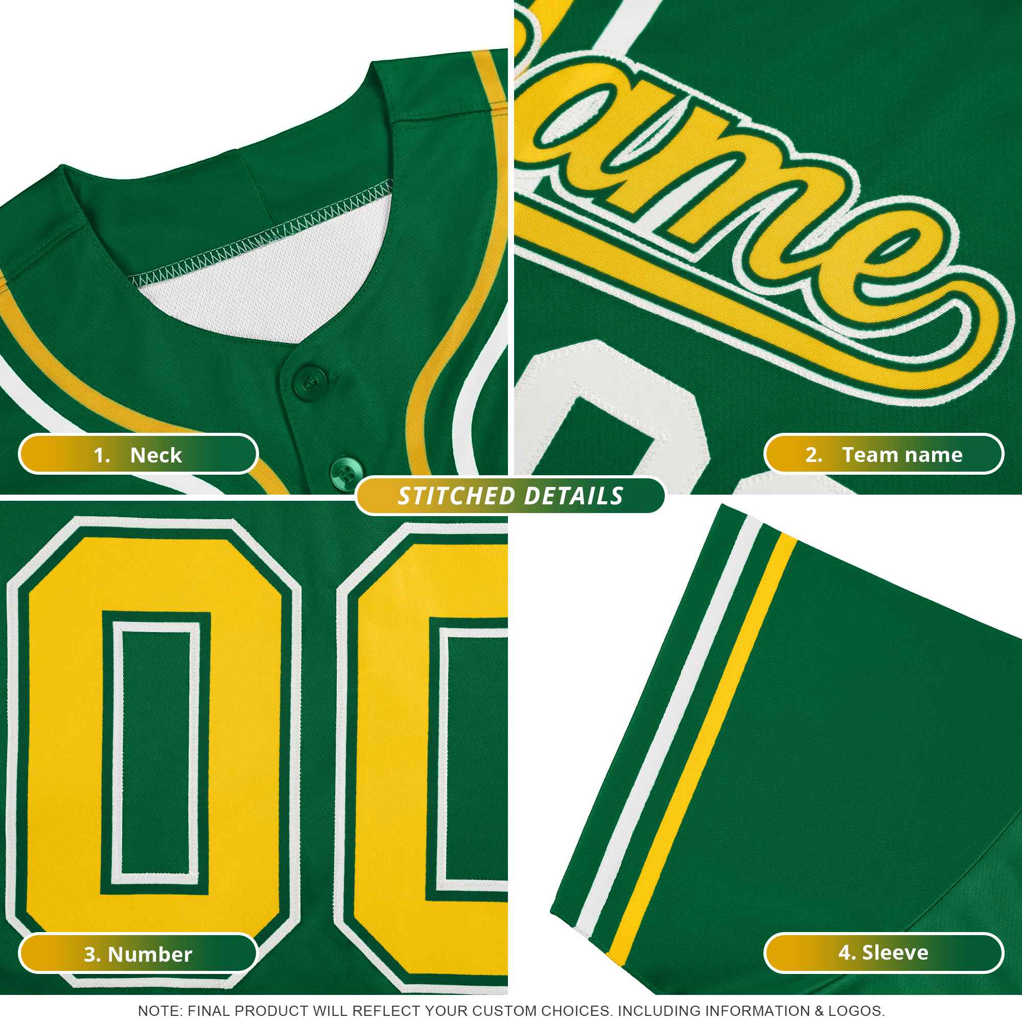 Custom Aqua Aqua-Gold Personalized Gradient Font And Side Design Authentic Baseball Jersey