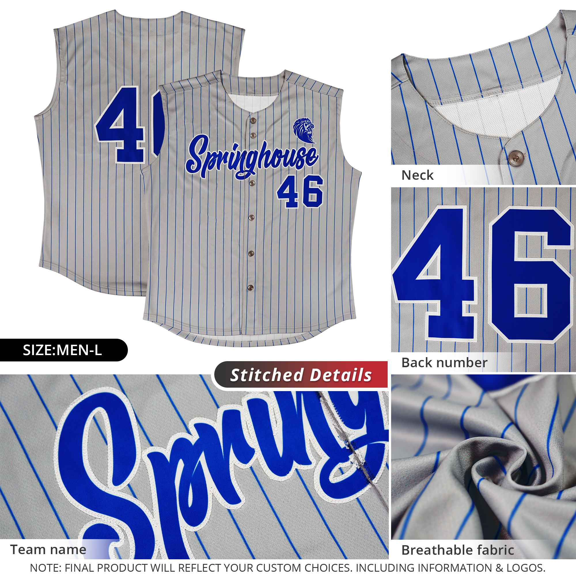 Custom Aqua Black-White Sleeveless Stripe Fashion Baseball Jersey