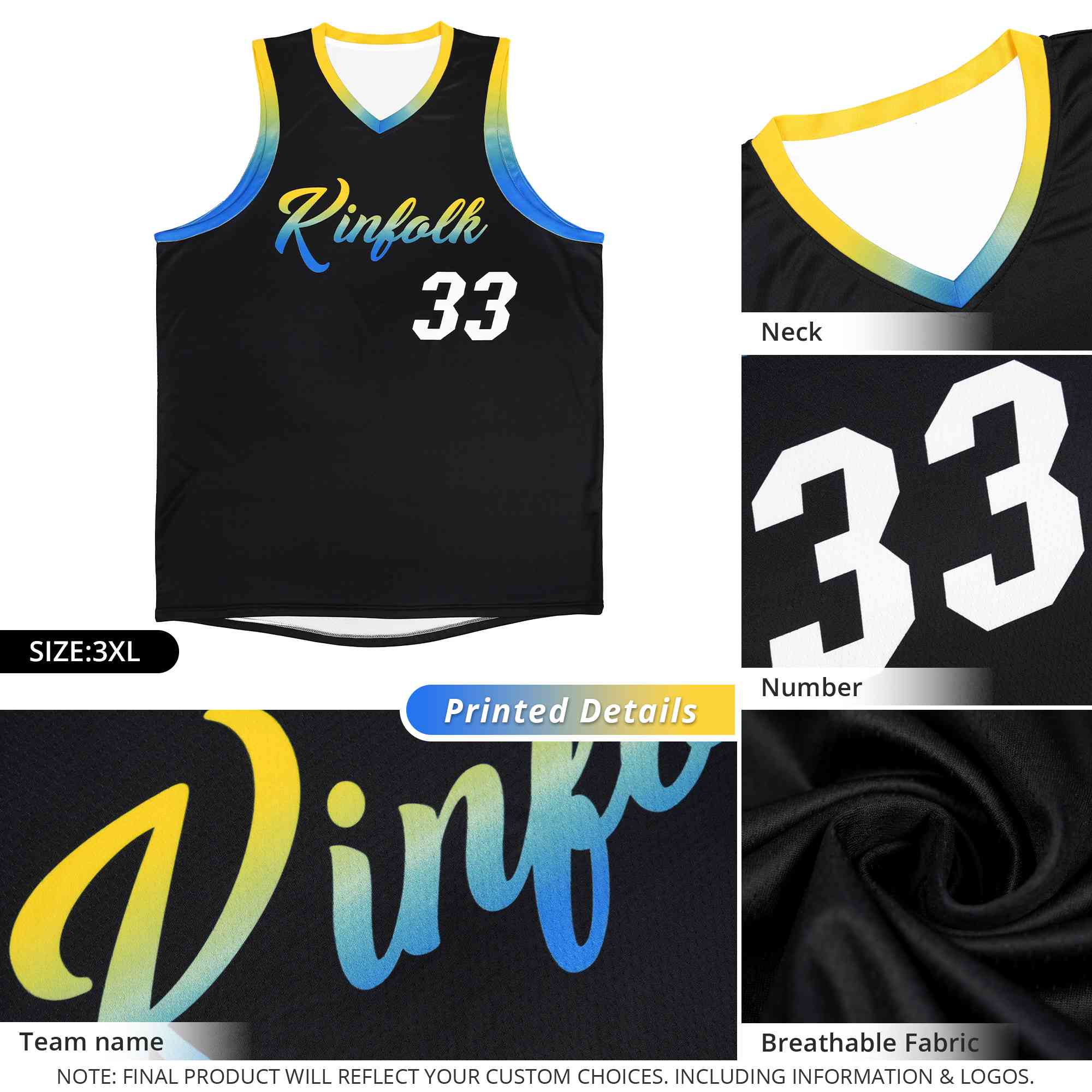 Custom Aqua Personalized Gradient Font Sports Uniform Basketball Jersey