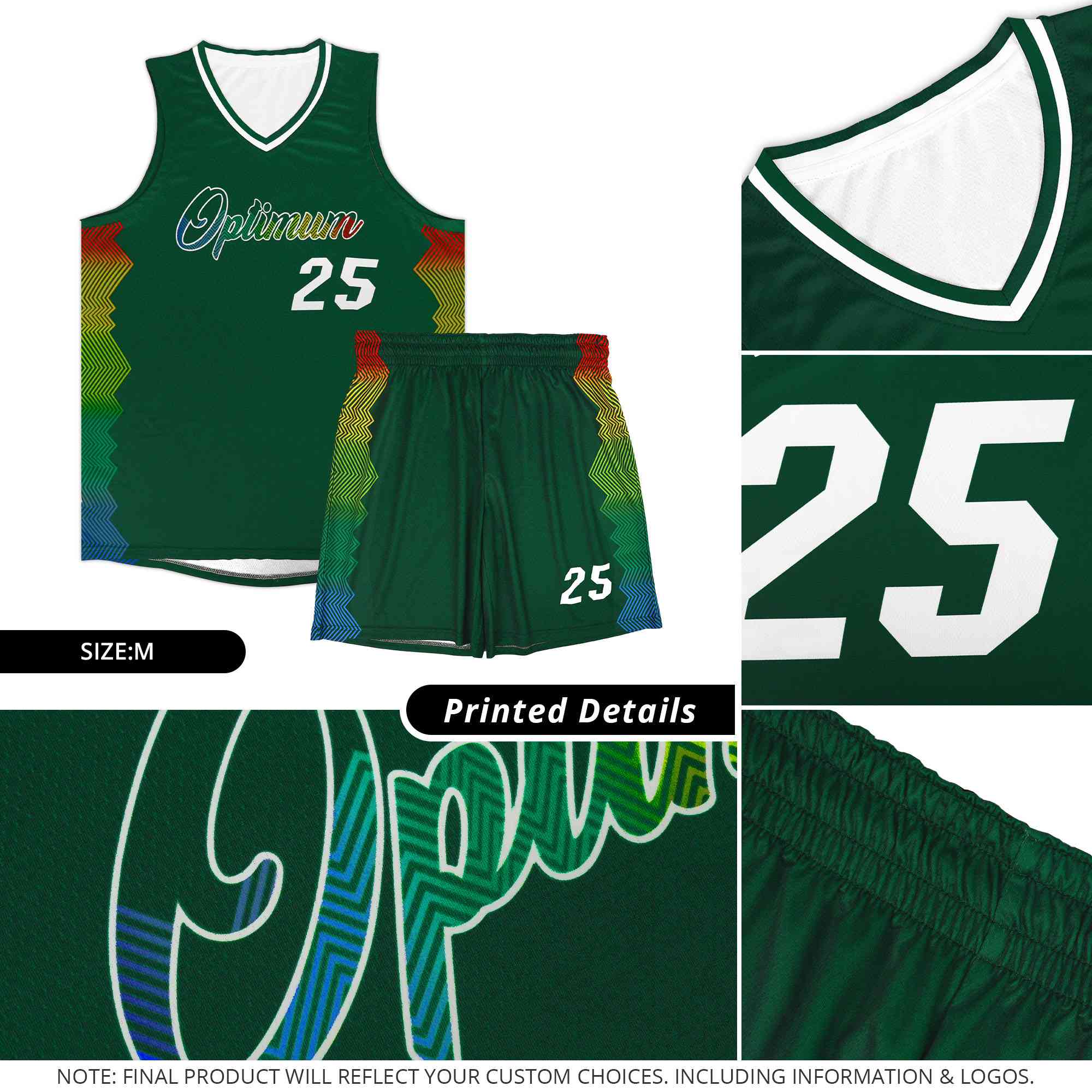 Custom Aqua Denver Nuggets Rainbow Side Sports Uniform Basketball Jersey|KXKSHOP