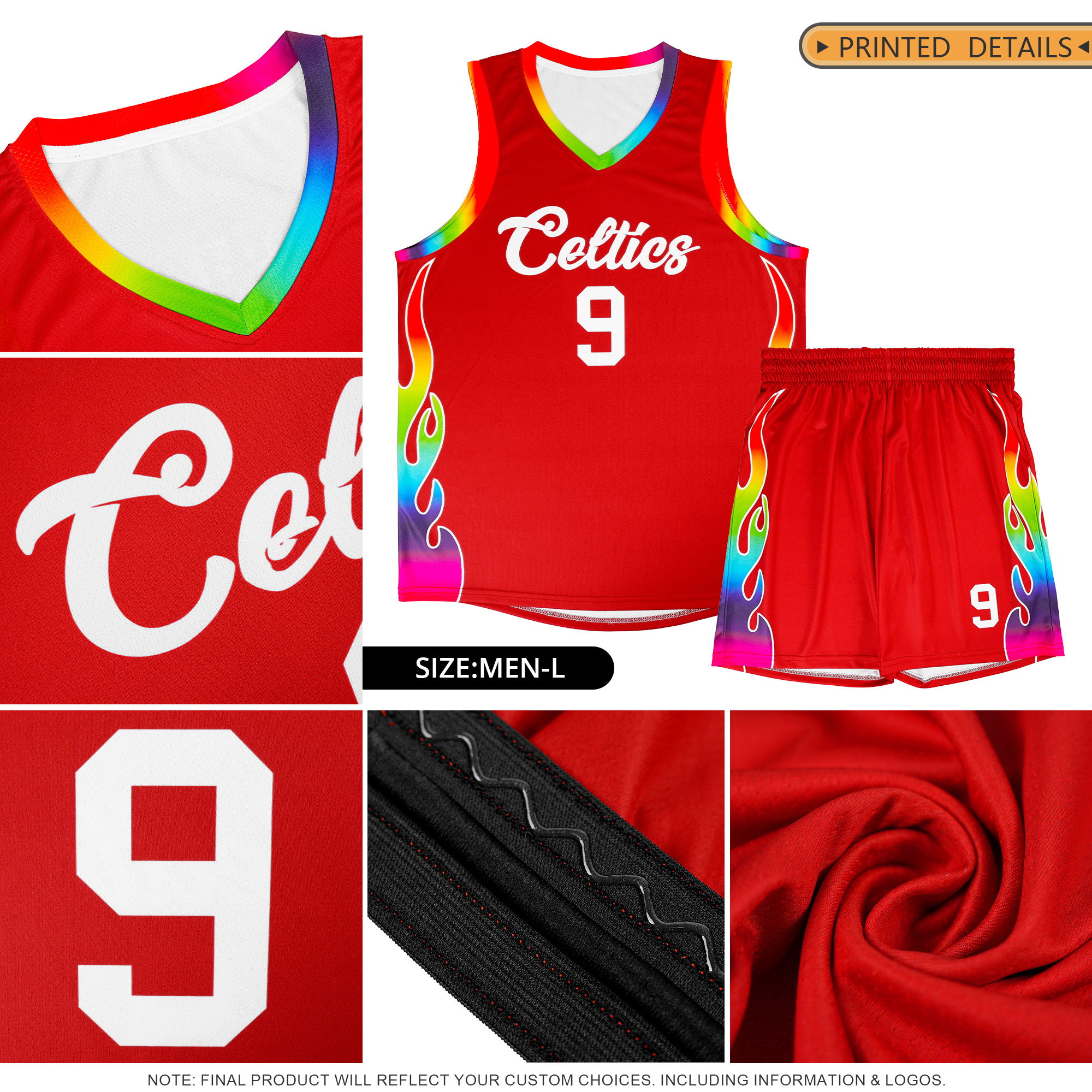 Custom Aqua Side Flame Pattern Fashion Sports Uniform Basketball Jersey|KXKSHOP