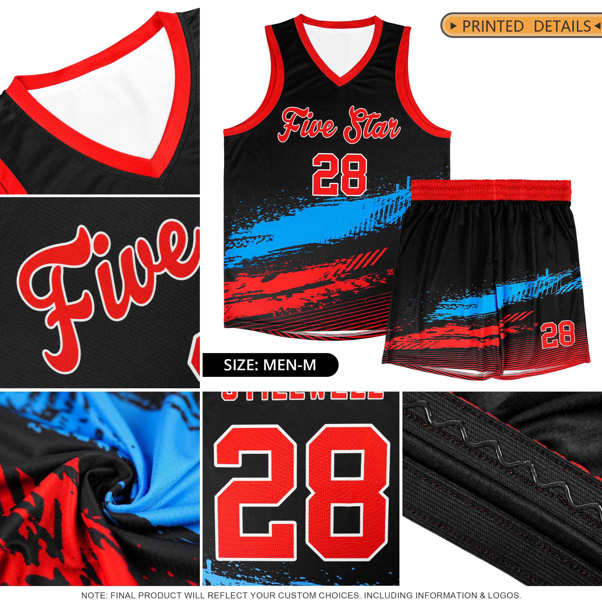 Custom Orange White and Black Graffiti Pattern Sports Uniform Basketball Jersey|KXKSHOP