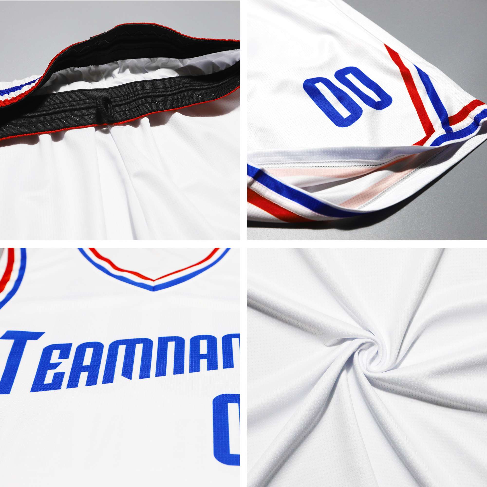 Custom Navy White Double Side Kits Design Sportswear Basketball Jersey