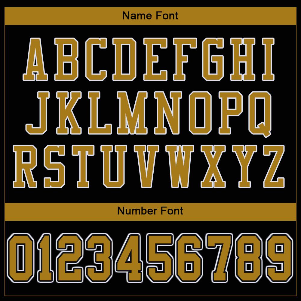 Custom Black Old Gold-White Classic Style Mesh Authentic American Football Jersey| KXKSHOP