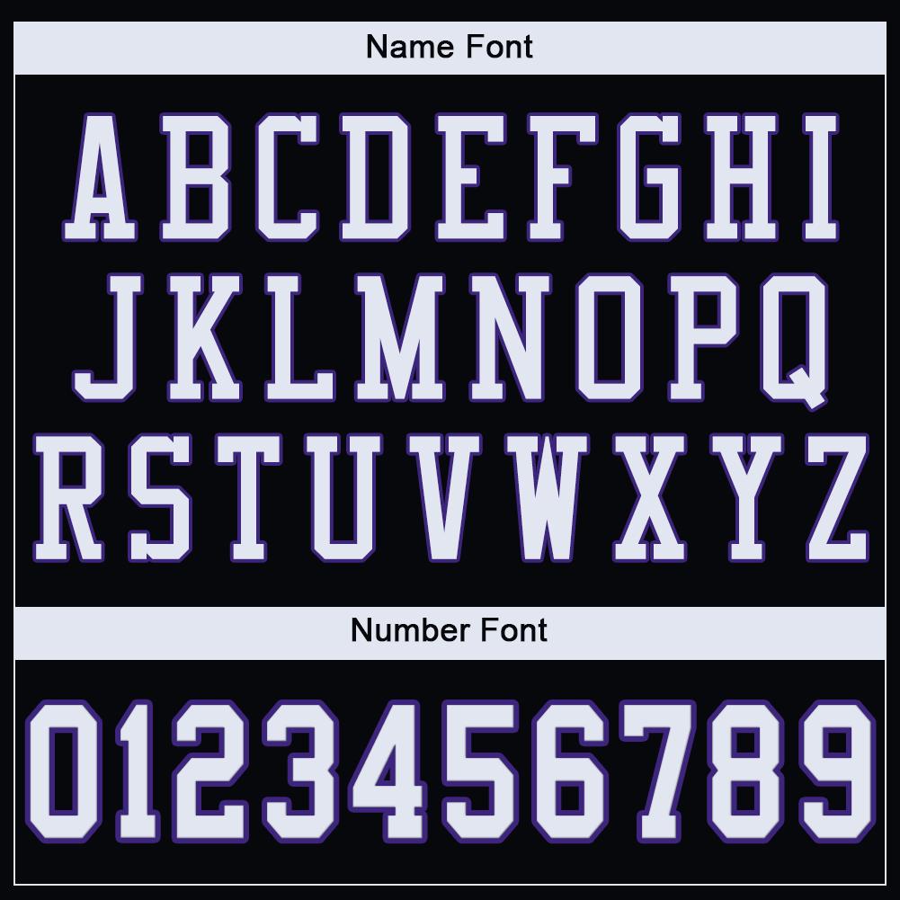 Custom Black White-Purple Classic Style Mesh Authentic American Football Jersey| KXKSHOP