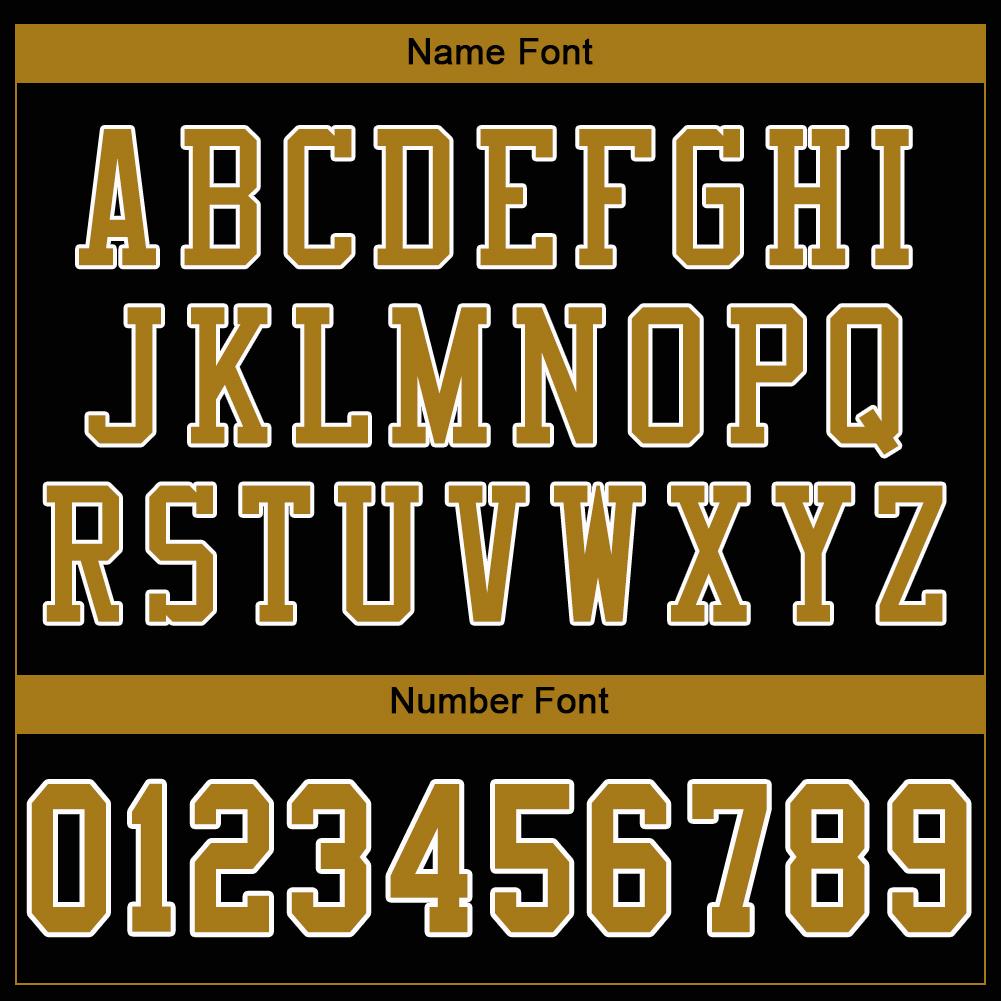 Custom Black Old Gold-White Classic Style Mesh Authentic American Football Jersey| KXKSHOP