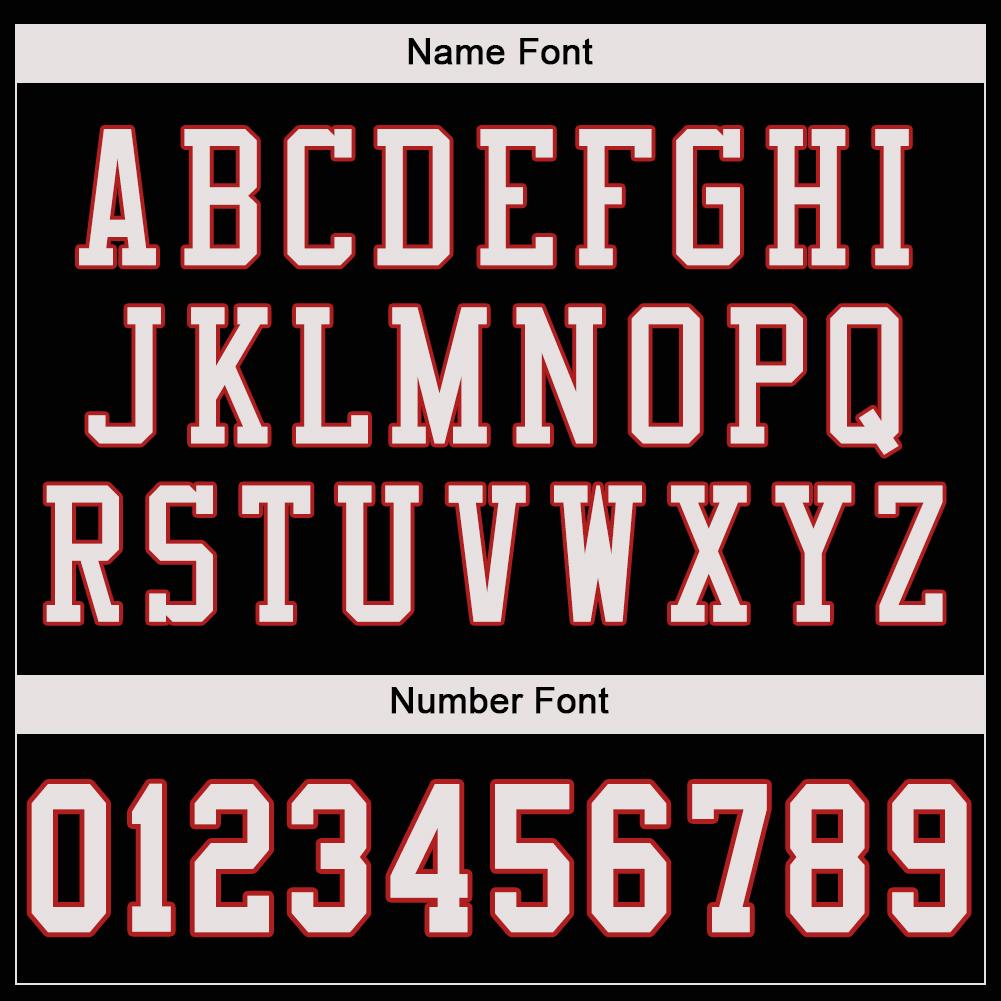 Custom Black White-Scarlet Classic Style Mesh Authentic American Football Jersey| KXKSHOP