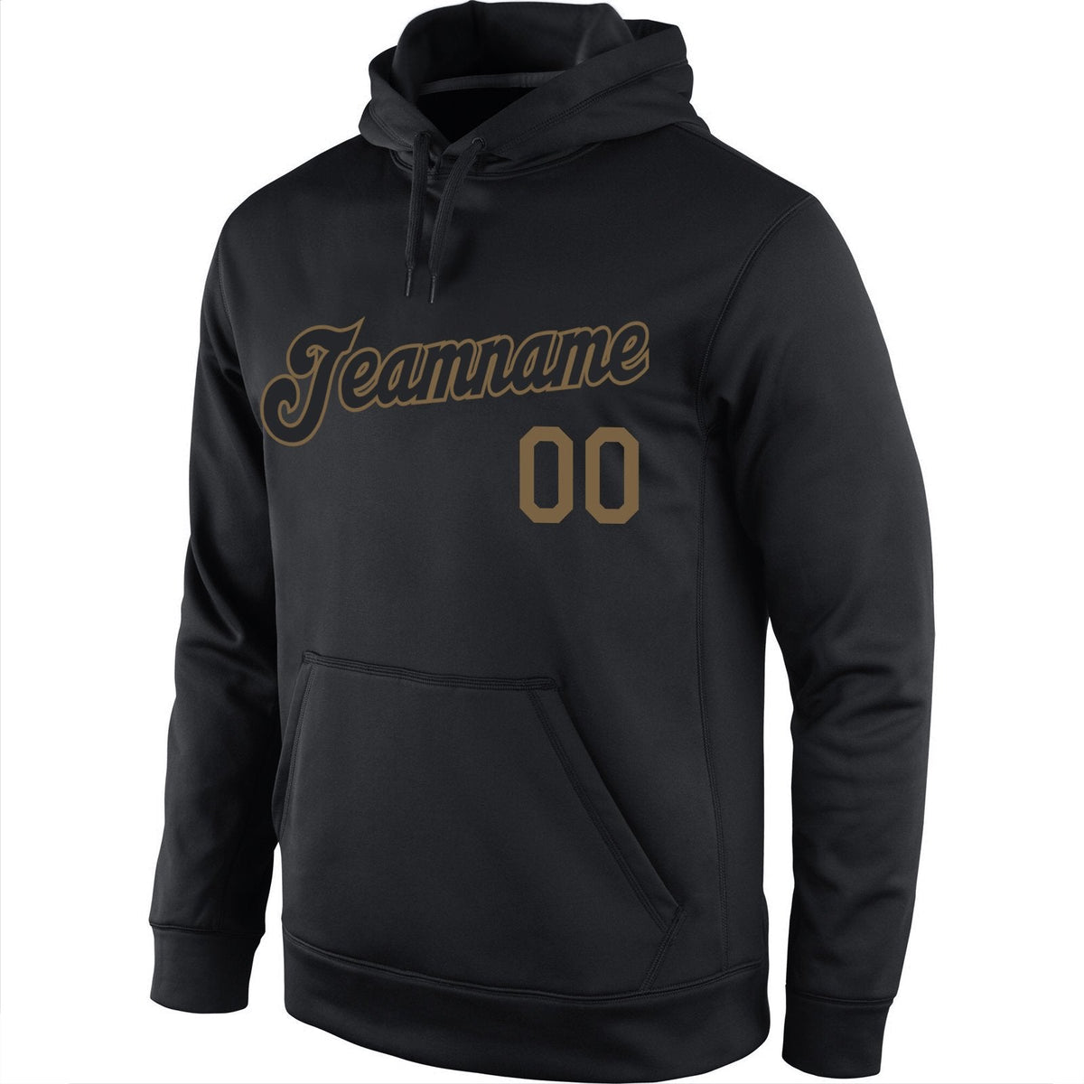Custom Black Gold Classic Style Pullover Sport Fashion Hoodie Uniform| KXKSHOP