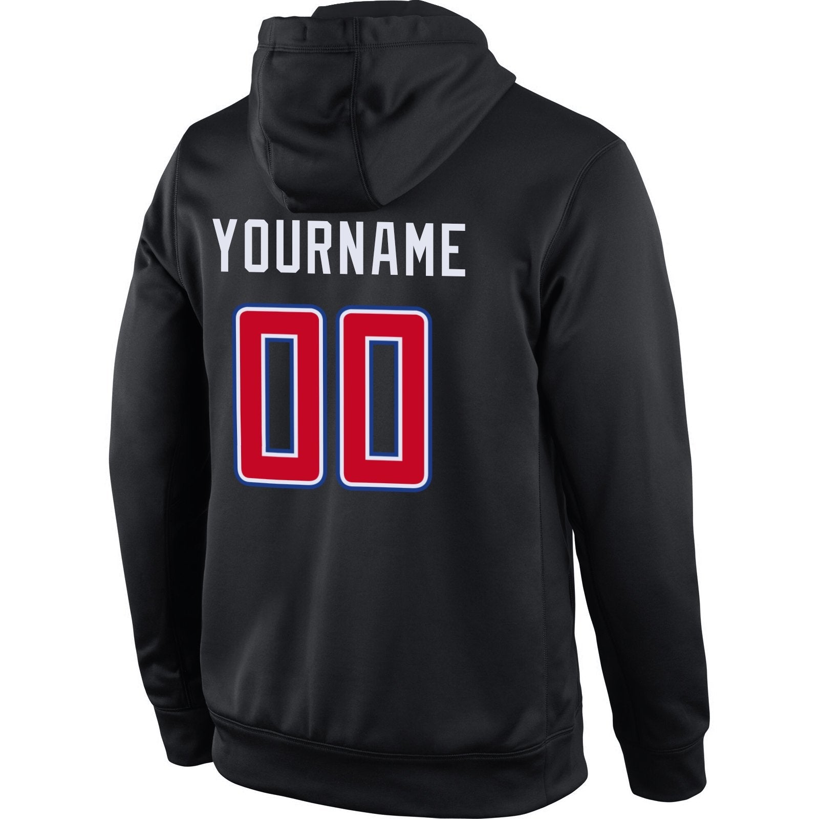 Custom Black Red-White Classic Style Uniform Pullover Fashion Hoodie| KXKSHOP