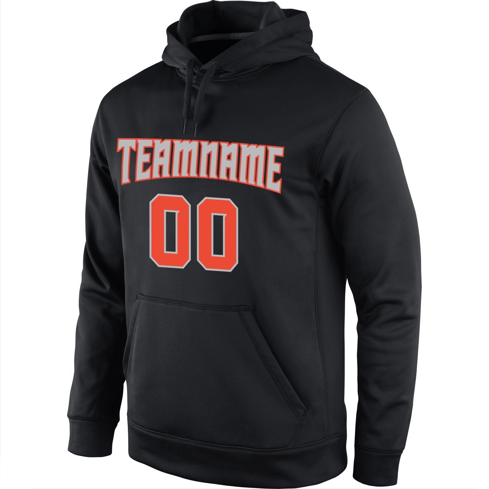 Custom Black Orange-Gray Classic Style Uniform Pullover Fashion Hoodie| KXKSHOP
