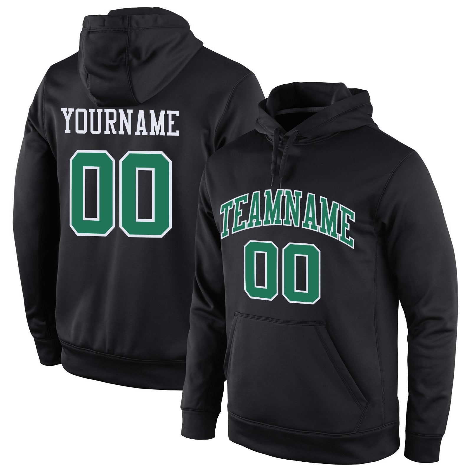 Custom Black Green-Gray Classic Style Pullover Sport Fashion Hoodie Uniform| KXKSHOP