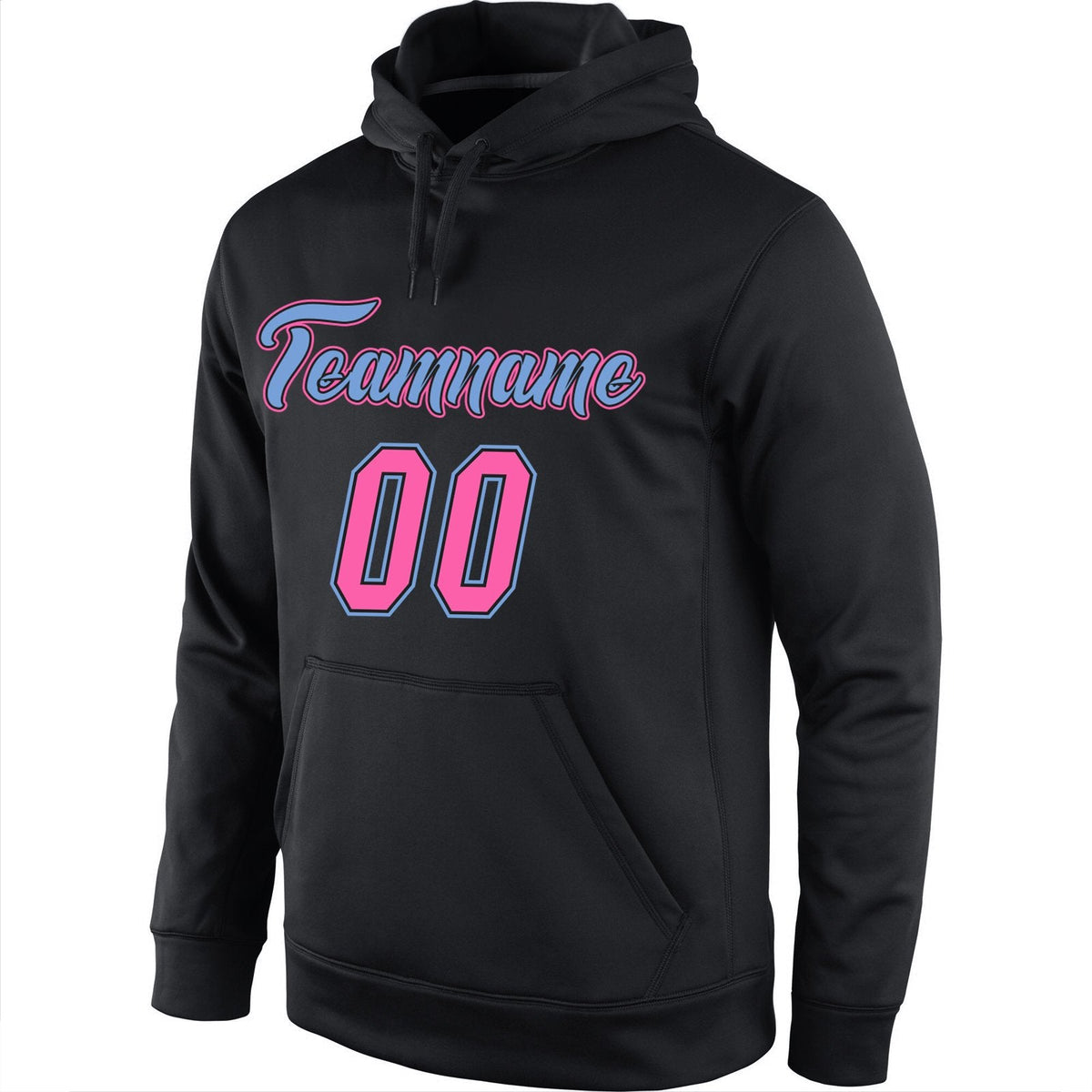 Custom Black Pink-Light Blue Classic Style Uniform Pullover Fashion Hoodie| KXKSHOP