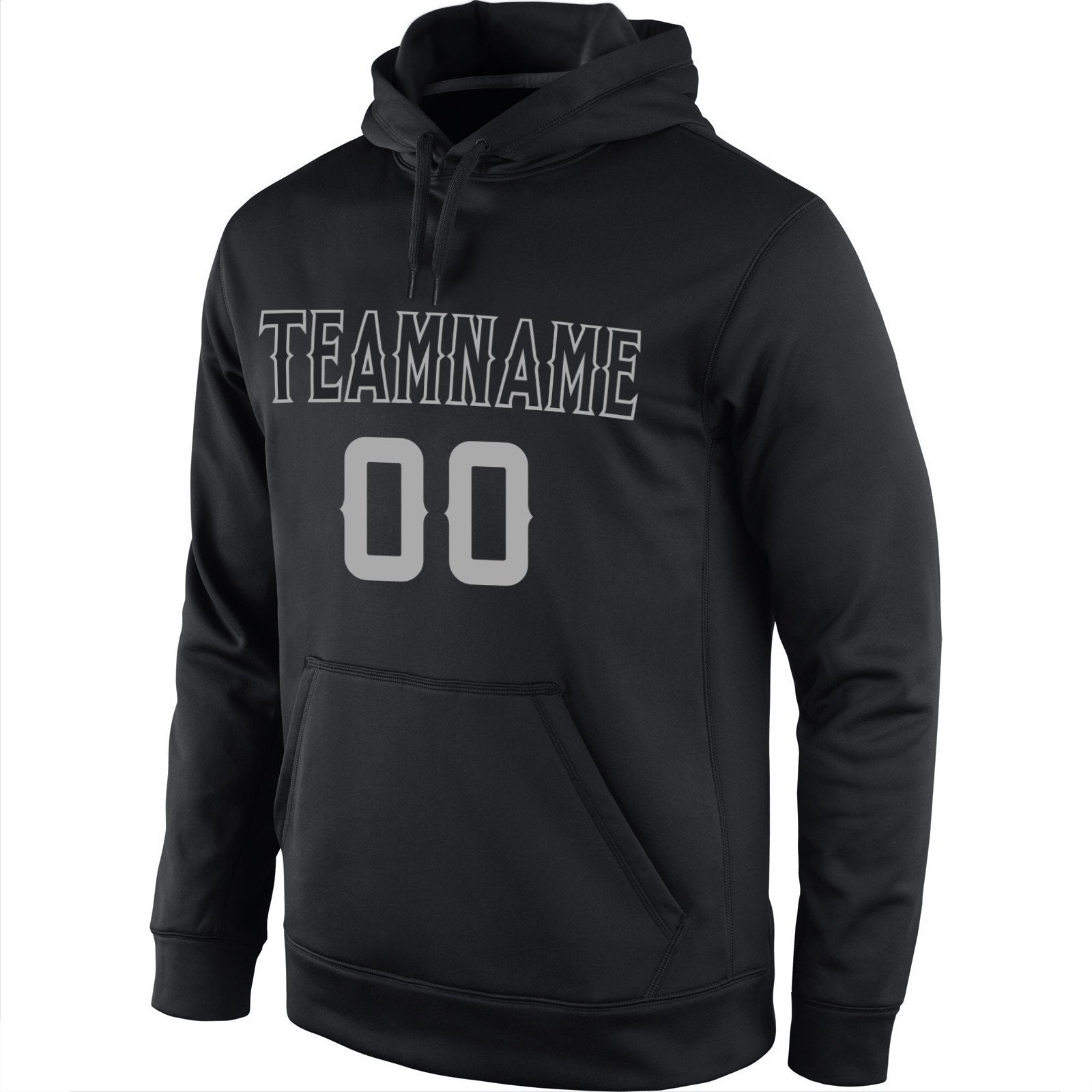 Custom Black Gray Classic Style Pullover Sport Fashion Hoodie Uniform| KXKSHOP