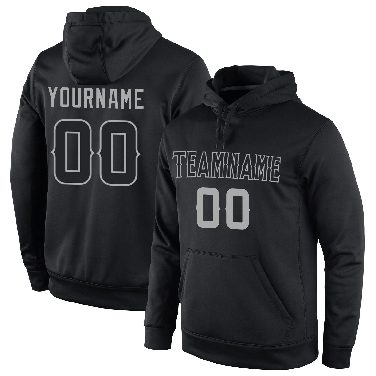 Custom Black Gray Classic Style Pullover Sport Fashion Hoodie Uniform| KXKSHOP