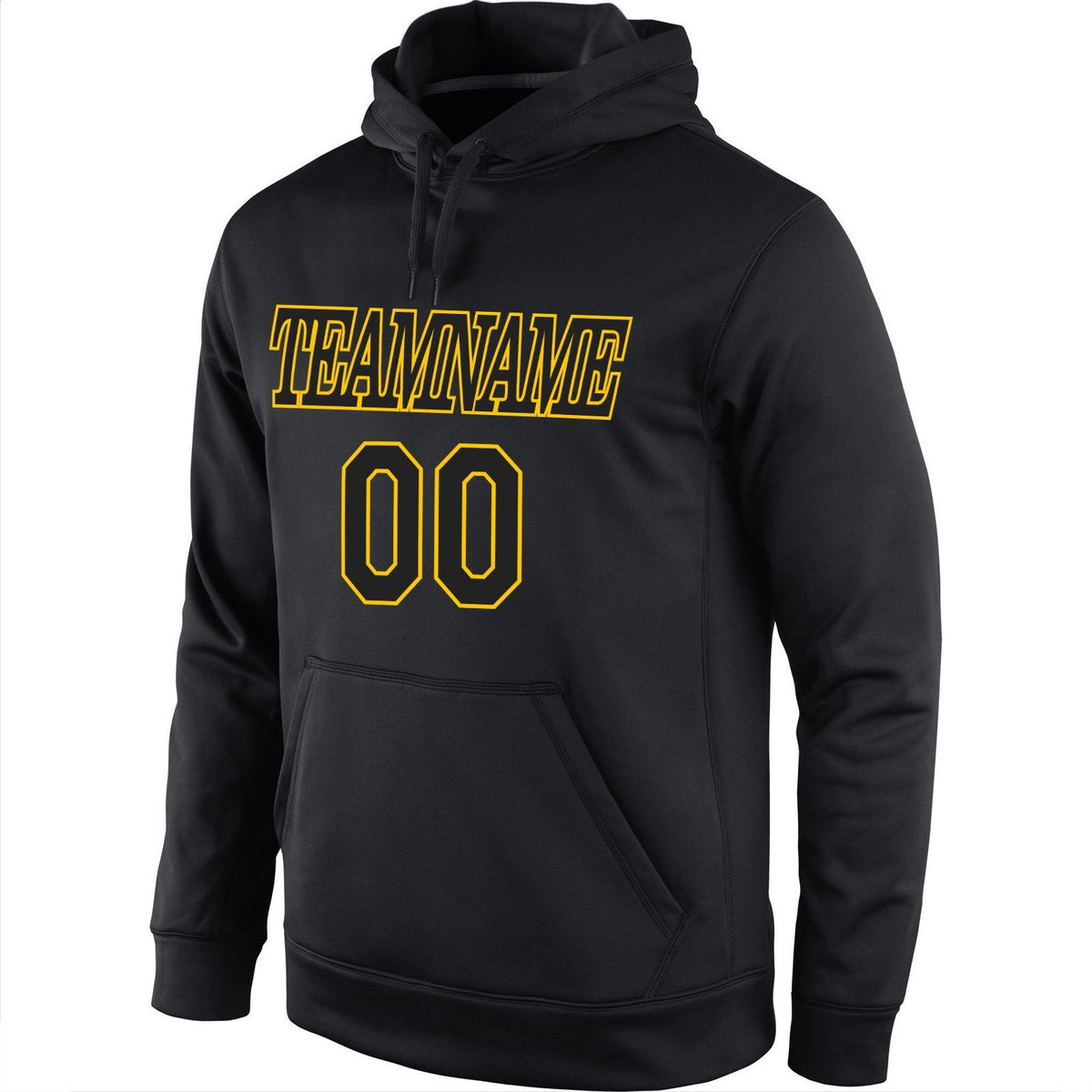 Custom Black Yellow Classic Style Pullover Sport Fashion Hoodie Uniform| KXKSHOP