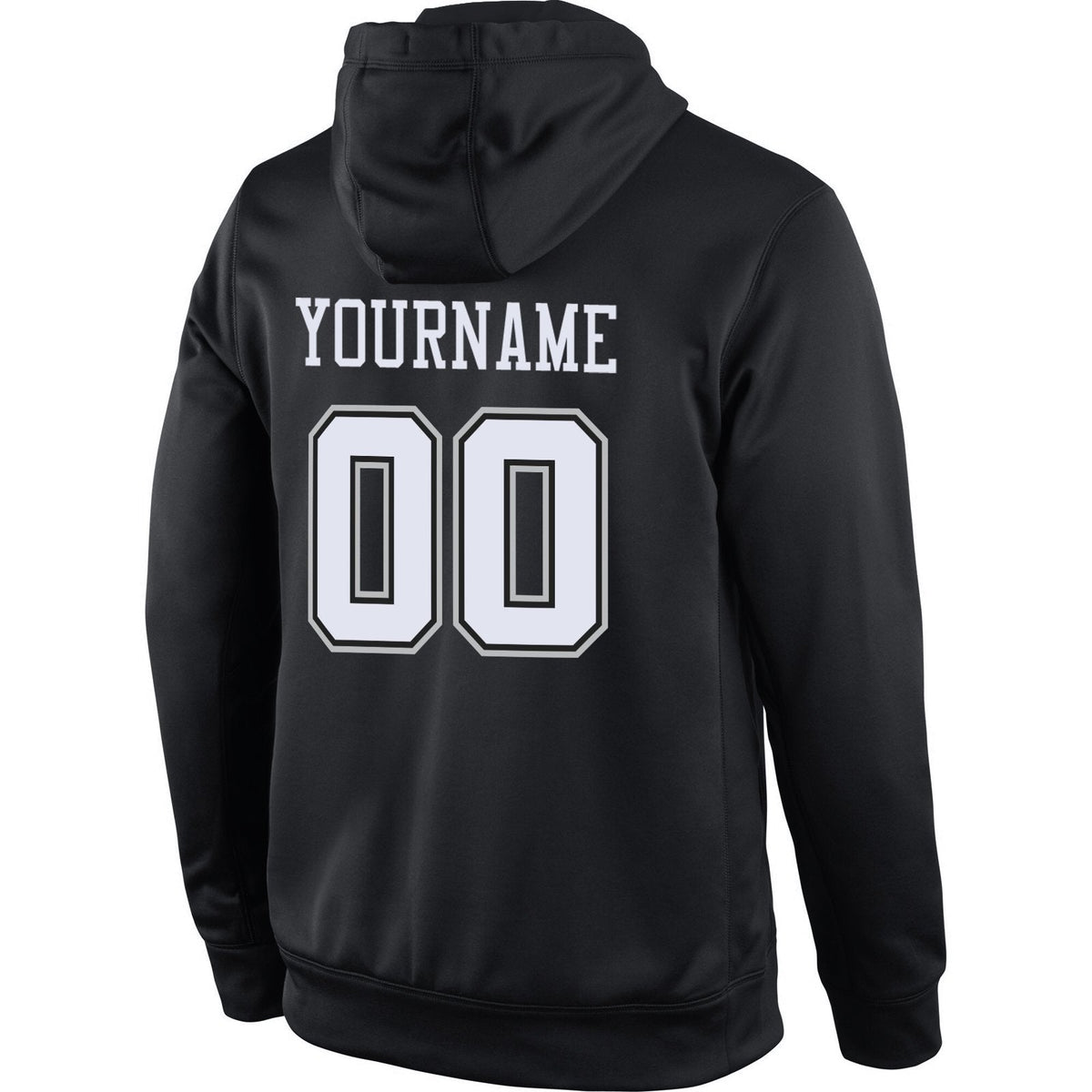 Custom Black White-Gray Classic Style Uniform Pullover Fashion Hoodie| KXKSHOP
