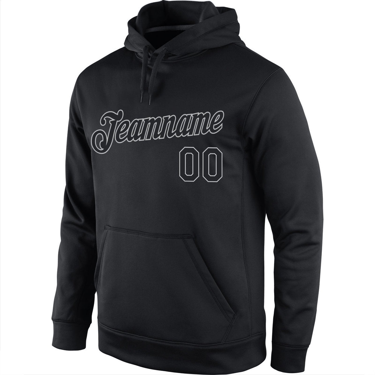 Custom Black Gray Sports Classic Style Uniform Pullover Fashion Hoodie| KXKSHOP