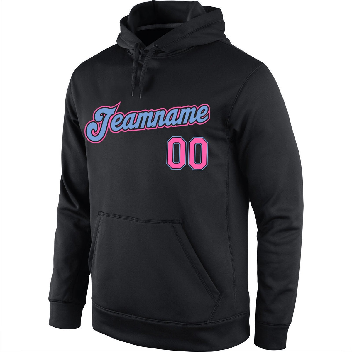 Custom Black Pink-Light Blue Classic Style Uniform Pullover Fashion Hoodie| KXKSHOP